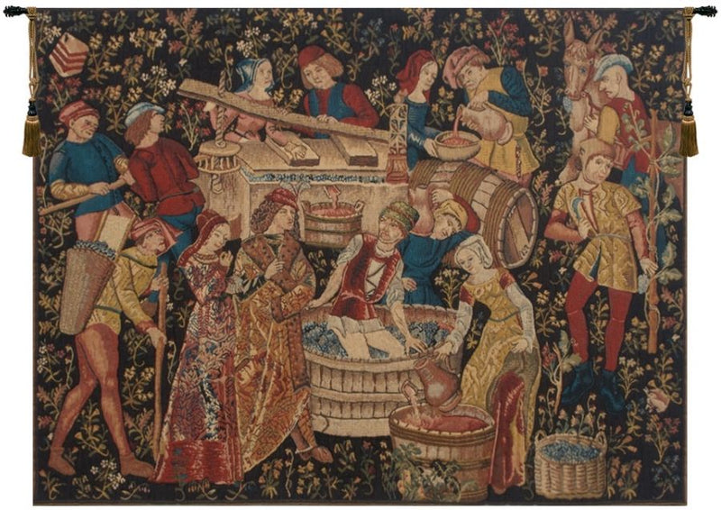 Medieval Product of the Vine Belgian Wall Tapestry