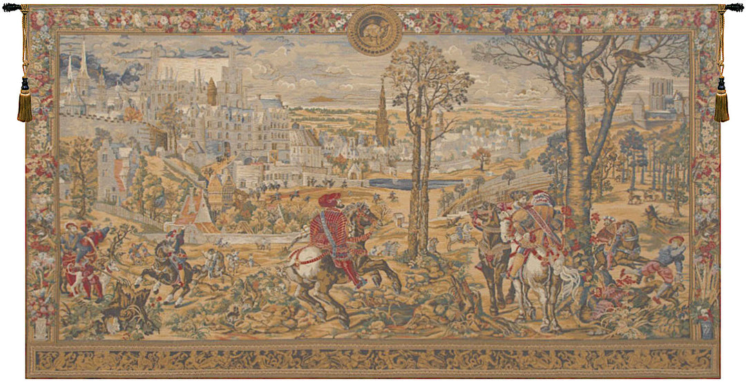 Medieval Hunting Scene Belgian Wall Tapestry