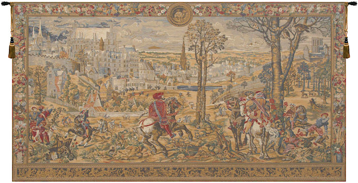 Medieval Hunting Scene Belgian Wall Tapestry