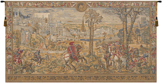 Medieval Hunting Scene Belgian Wall Tapestry