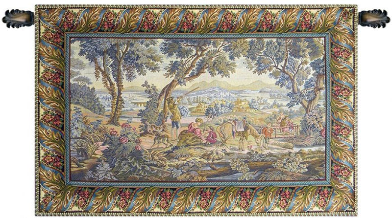 Hunting Trip Sosta Nel Bosco Italian Wall Tapestry