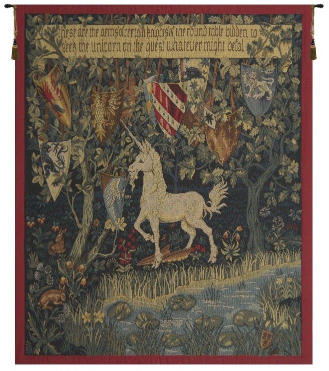 Heraldic Unicorn French Wall Tapestry