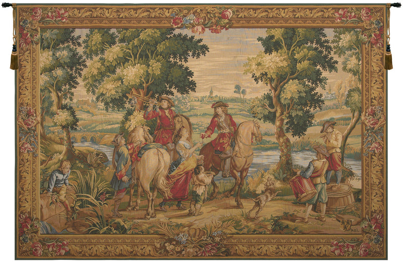 Kings Pipers Large French Wall Tapestry