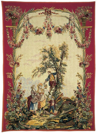 Cherry Picking Time French Wall Tapestry