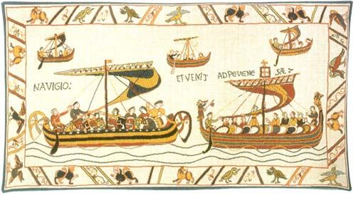 Normandy Fleet French Wall Tapestry