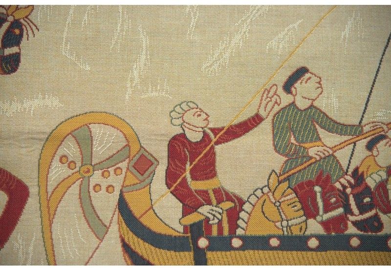 L 'Embarquement Bayeux French Wall Tapestry