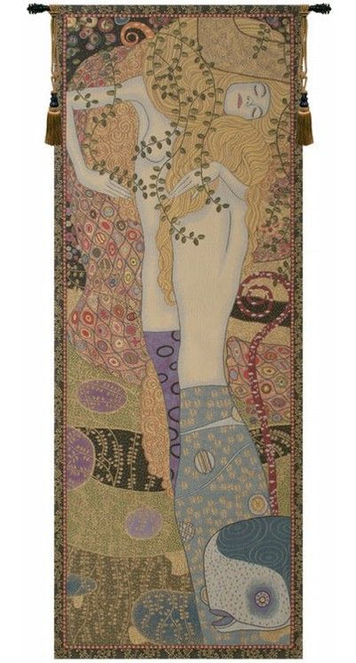 Gustav Klimt Water Snakes Italian Wall Tapestry