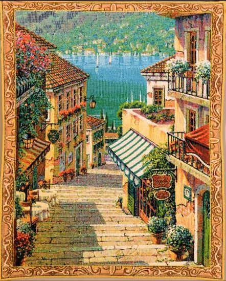 Bellagio Village Mini Belgian Wall Tapestry