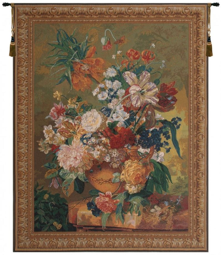 Terracotta Bouquet Belgian Wall Tapestry