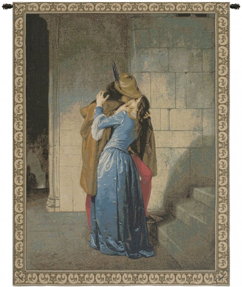 Medieval Kiss Italian Wall Tapestry
