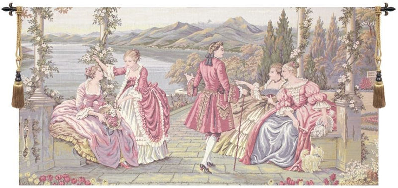 Lake Como With Royalty Italian Wall Tapestry