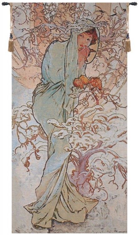 Nouveau Winter Belgian Wall Tapestry