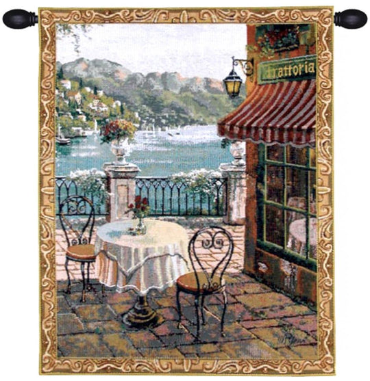 Lake Como Terrace Mini Belgian Wall Tapestry