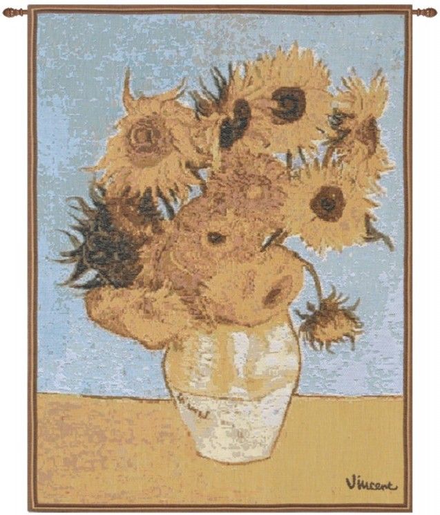 Van Gogh Sunflowers French Wall Tapestry