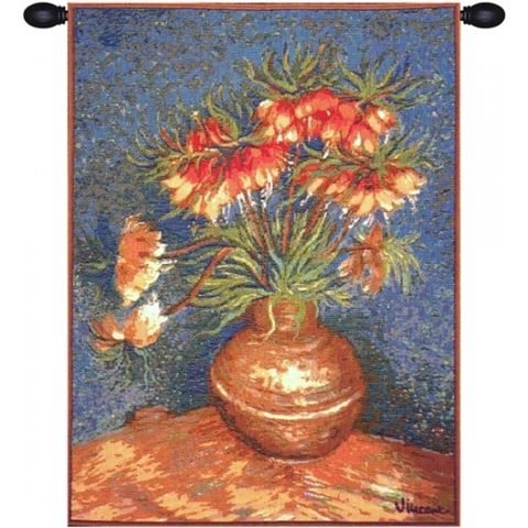 Van Gogh Lilies French Wall Tapestry