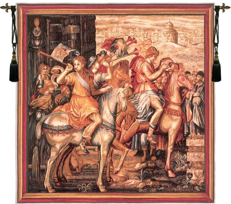 Heralding Trumpeters French Wall Tapestry