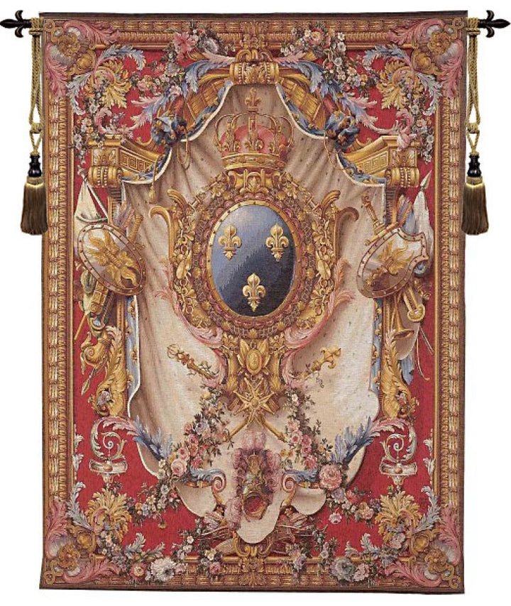 Grandes Armoiries Red French Wall Tapestry