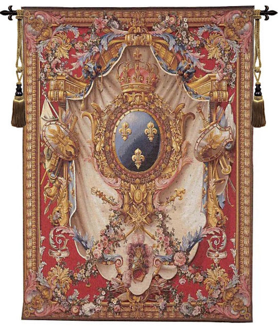Grandes Armoiries Red French Wall Tapestry