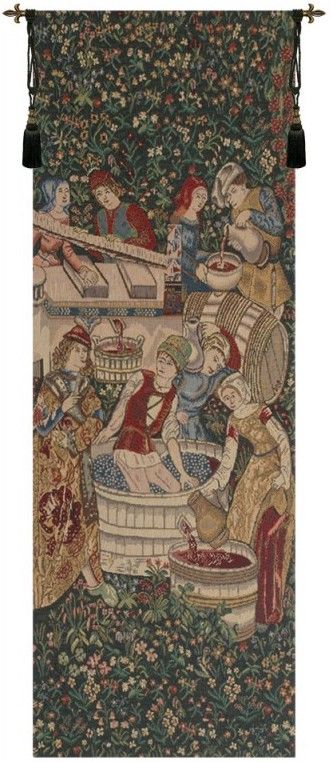 Vendanges Portiere Left Side Belgian Wall Tapestry