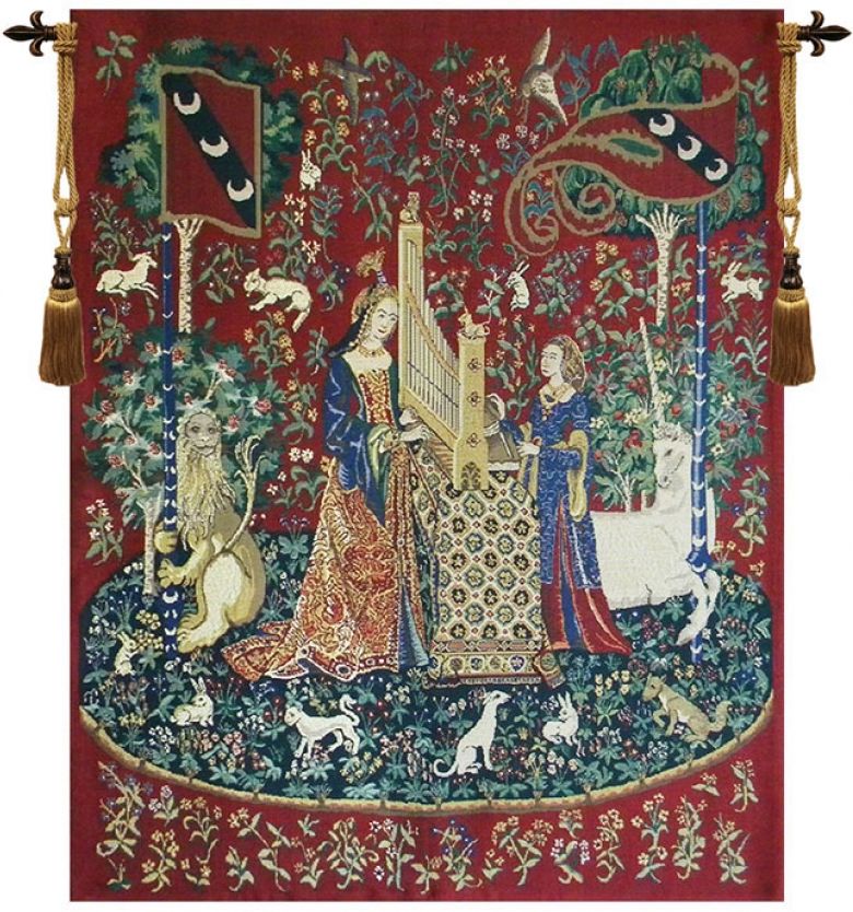 Lady and the Unicorn Organ II Belgian Wall Tapestry