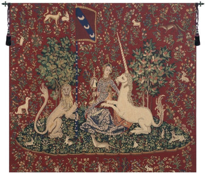 Lady and the Unicorn Mirror Belgian Wall Tapestry