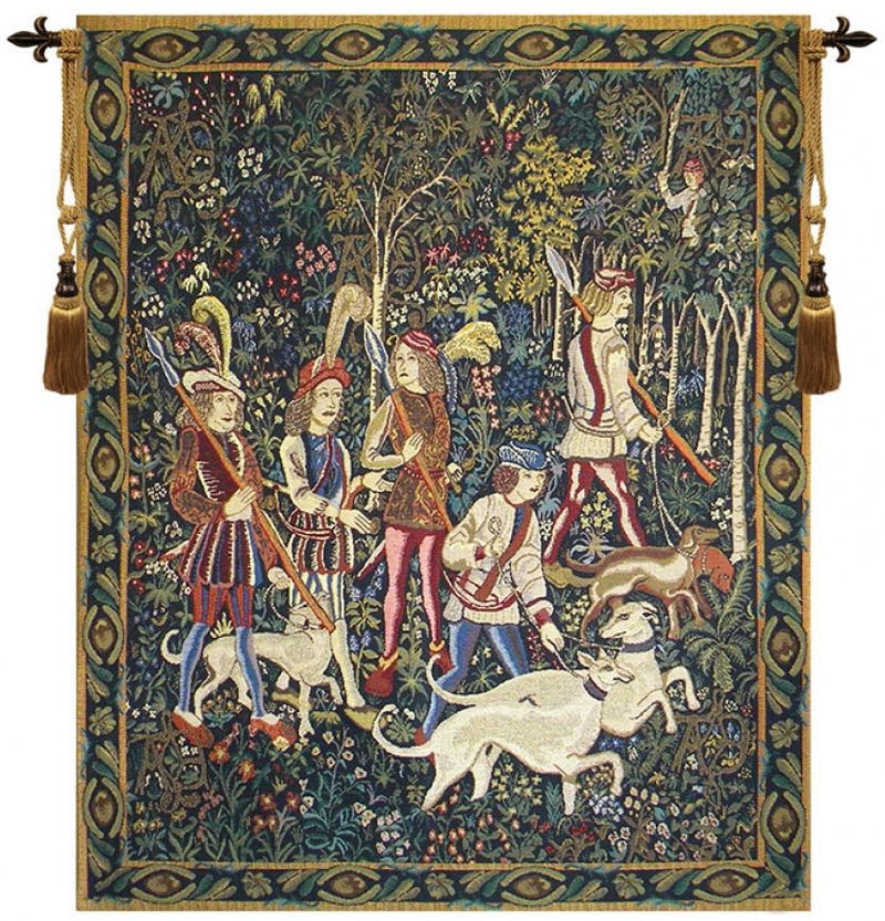 Unicorn Hunt with Border Belgian Wall Tapestry