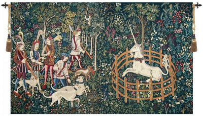 Unicorn Hunt & Capture Belgian Wall Tapestry