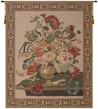Mignon Bouquet Beige Belgian Wall Tapestry