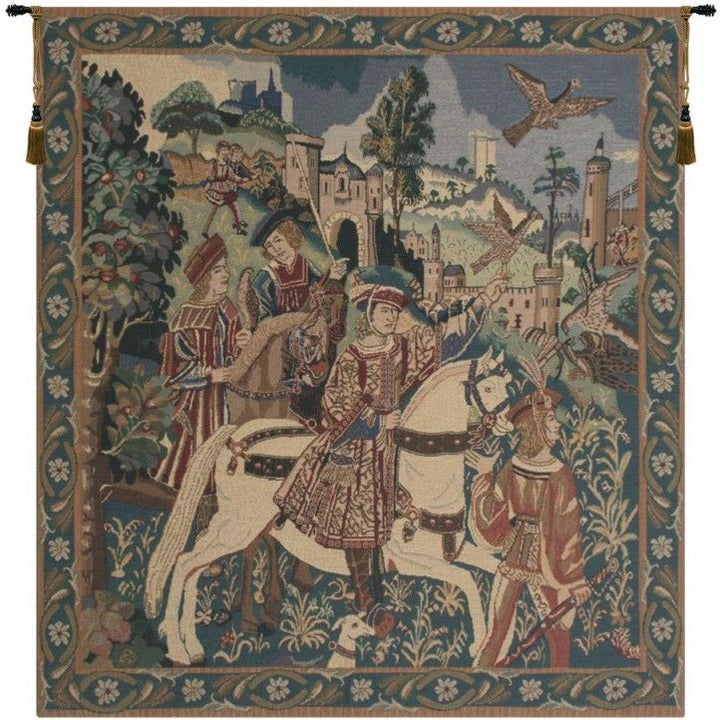 Falcon Hunt I Belgian Wall Tapestry