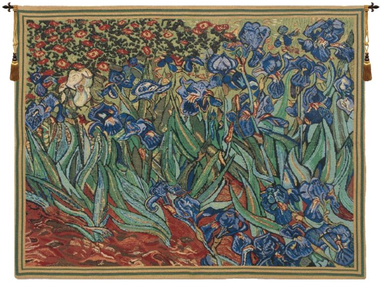 Les Iris Belgian Wall Tapestry