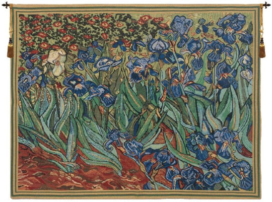Les Iris Belgian Wall Tapestry