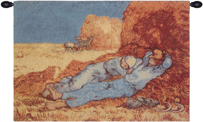 Van Gogh Repose of the Farmer Belgian Wall Tapestry