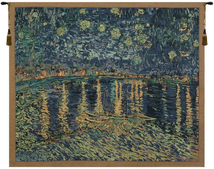 Van Gogh Starry Night Over the Rhone Belgian Wall Tapestry