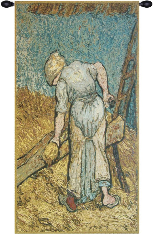 Van Gogh Flax Harvest Belgian Wall Tapestry