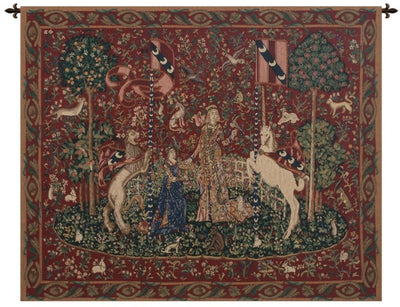 Lady and the Unicorn Taste with Border Belgian Wall Tapestry