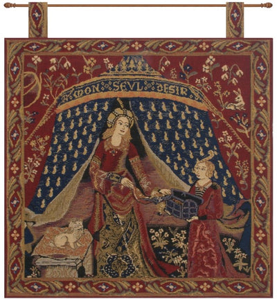 Lady and the Unicorn Seul Desire with Loops Belgian Wall Tapestry