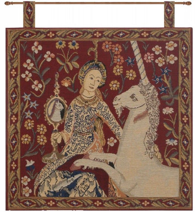 Lady and the Unicorn La Vue with Loops Belgian Wall Tapestry