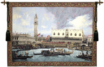 Bucintoro at the Dock Italian Wall Tapestry