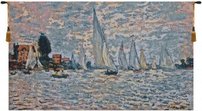 Regatta a l'argenteuil Belgian Wall Tapestry