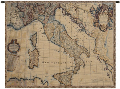 Ancient Map of Italy Italian Wall Tapestry