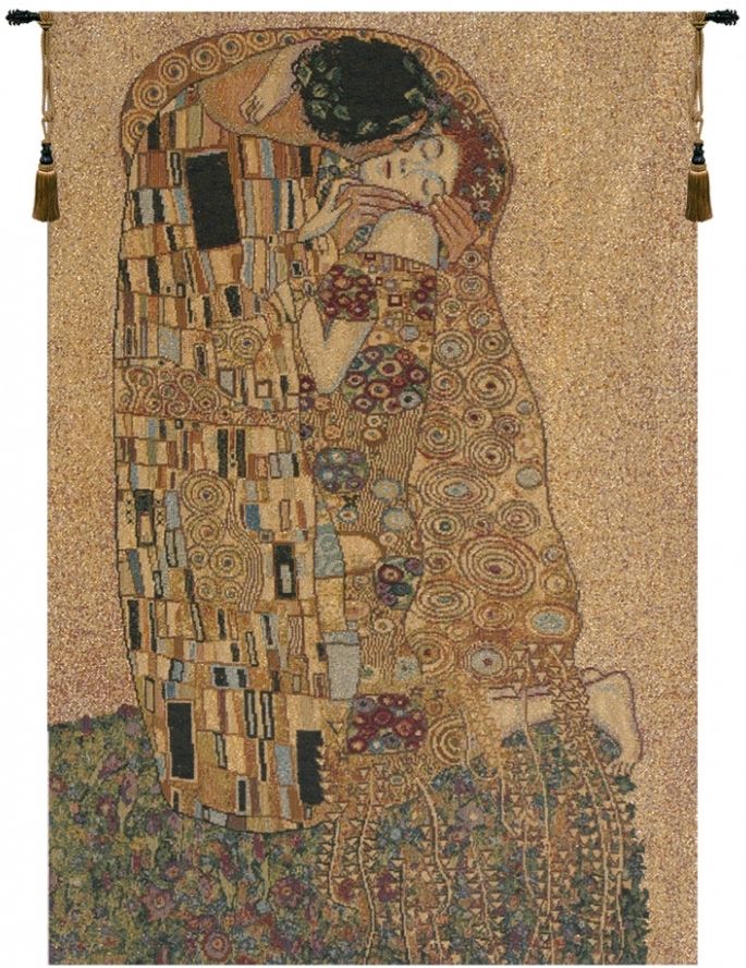 Gustav Klimt Kiss II Italian Wall Tapestry