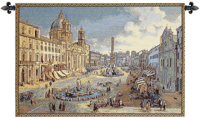 Navona Square Italian Wall Tapestry
