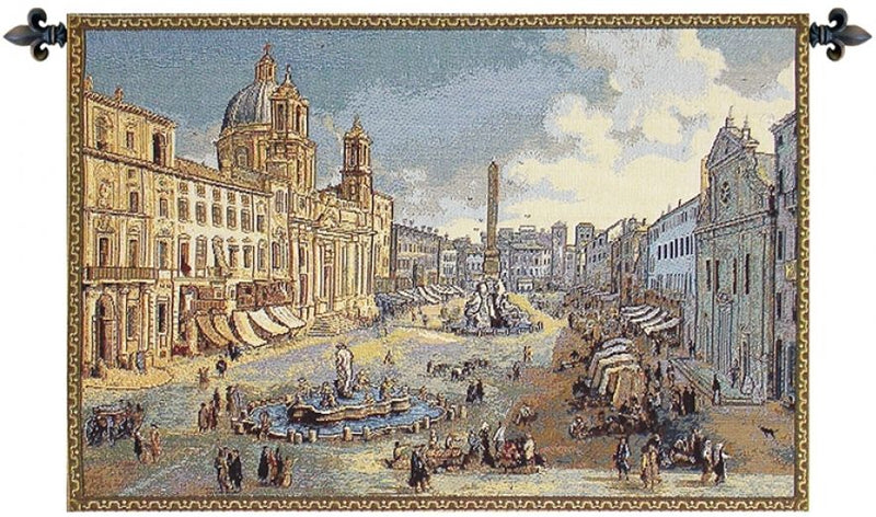 Navona Square Italian Wall Tapestry