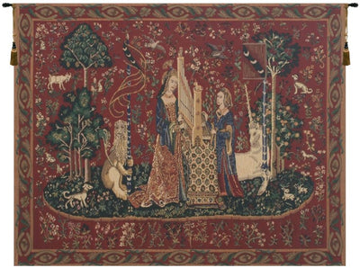Lady and the Unicorn Organ II with Border Belgian Wall Tapestry