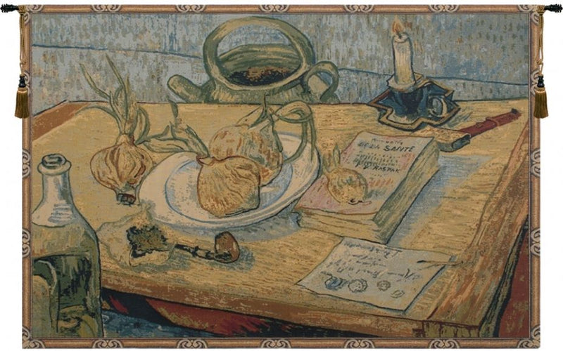 Van Gogh Garlic Still Life Italian Wall Tapestry