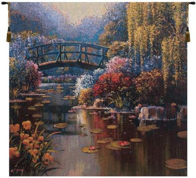 Giverny Pond Square Belgian Wall Tapestry