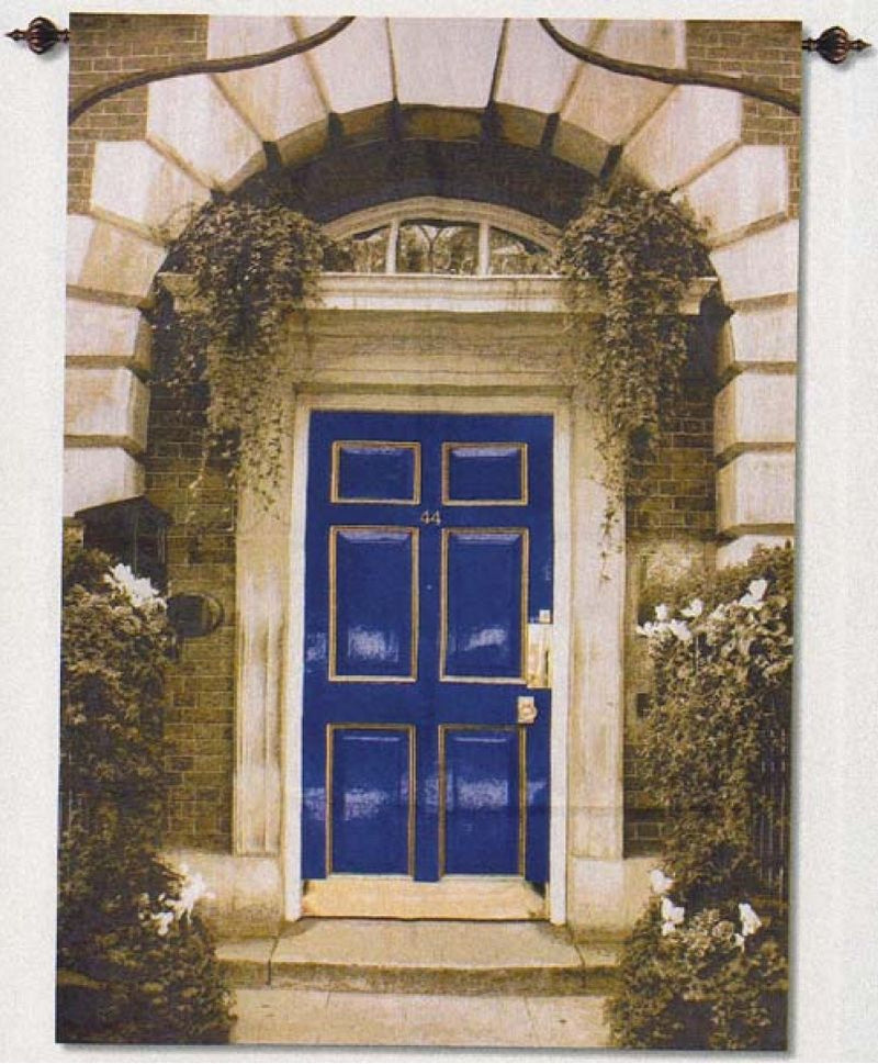Blue Door Wall Tapestry