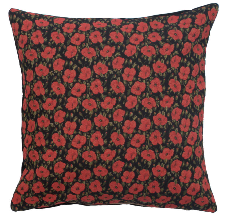 Red Poppies II European Pillow Cover
