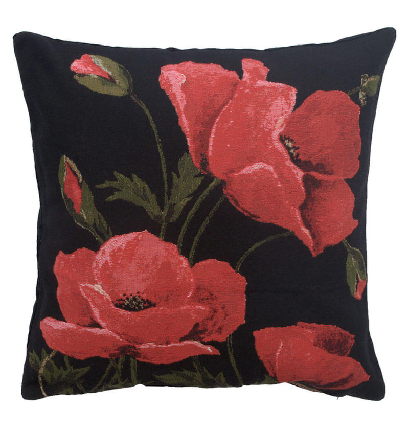 Poppies Large European Pillow Cover