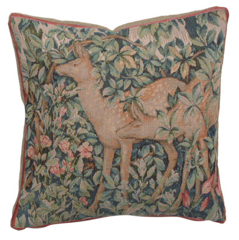 Two Does In A Forest Small French Pillow Cover
